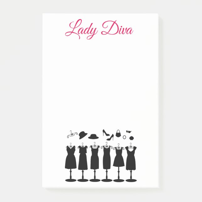 Notas Post-it® Lady Diva Clothing (Anverso)