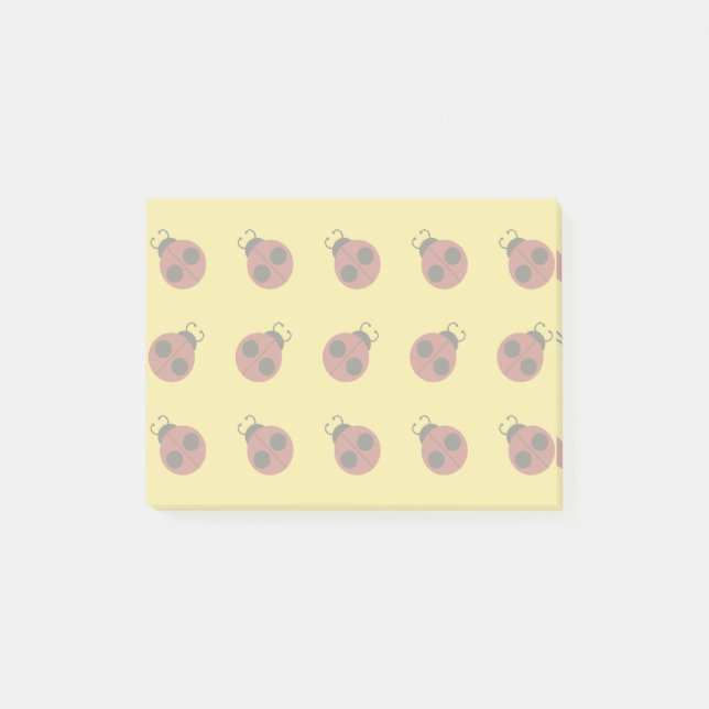Notas Post-it® Ladybug 60s retro fresco amarillo (Anverso)