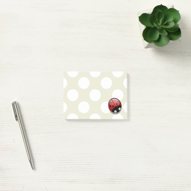 Notas Post-it® Ladybug, Cute Ladybug, Red Ladybug, Ladybird (Oficina)