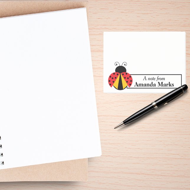 Notas Post-it® Ladybug rojo y amarillo personalizado (Subido por el creador)