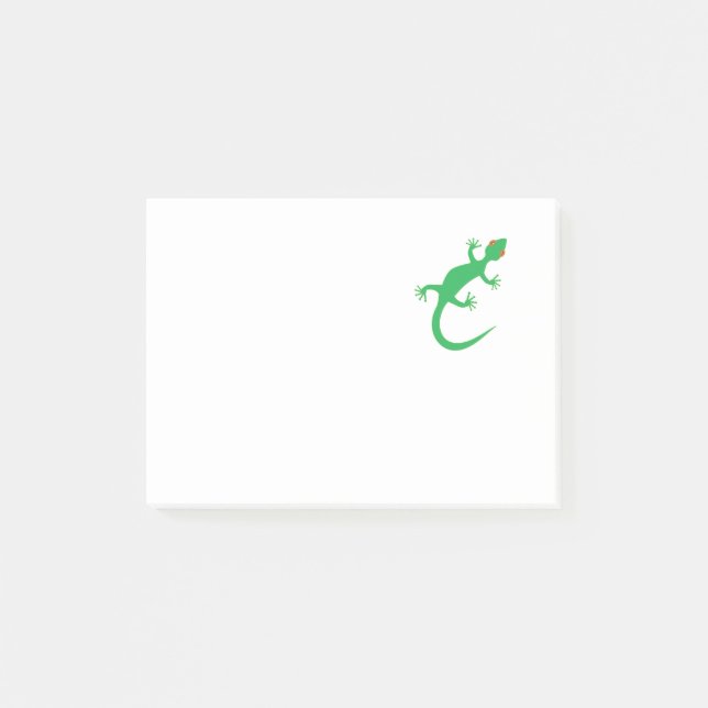 Notas Post-it® Lagarto verde claro (Anverso)