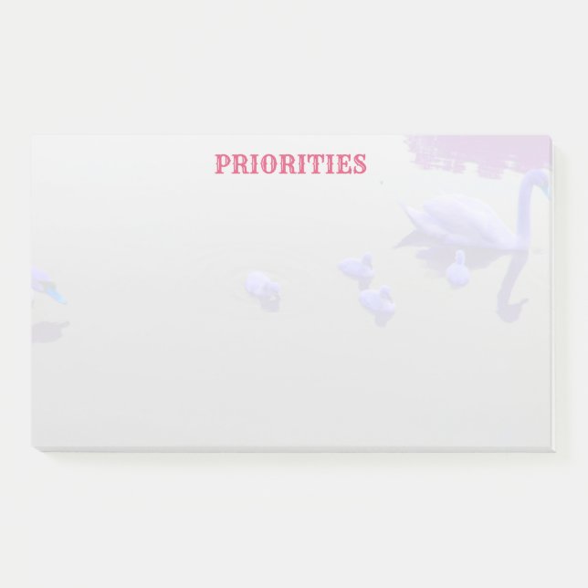 Notas Post-it® Lago de los Cisnes Personalizado (Anverso)