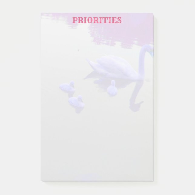 Notas Post-it® Lago de los Cisnes Personalizado (Anverso)