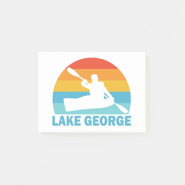 Notas Post-it® Lago George New York Kayak (Anverso)