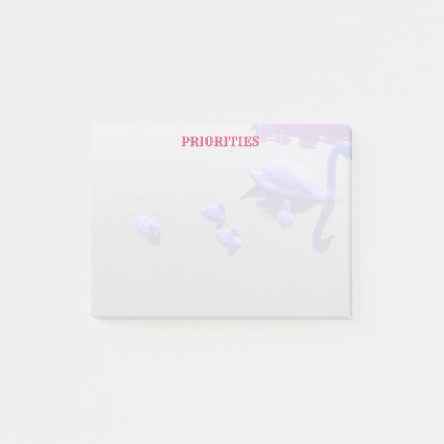 Notas Post-it® Lago Swan personalizado (Anverso)