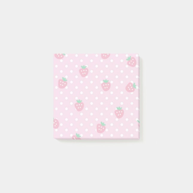 Notas Post-it® Lágrimas pegajosas de fresa (Anverso)