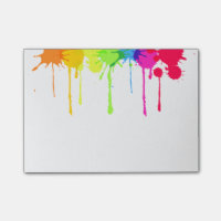 Lala 585; Paint Splatter Post It.