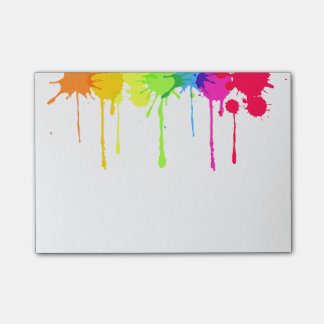 Notas Post-it® Lala 585; Paint Splatter Post It.