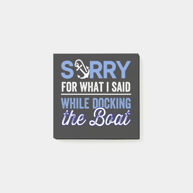 Notas Post-it® lamento lo que dije mientras atracaba (Anverso)