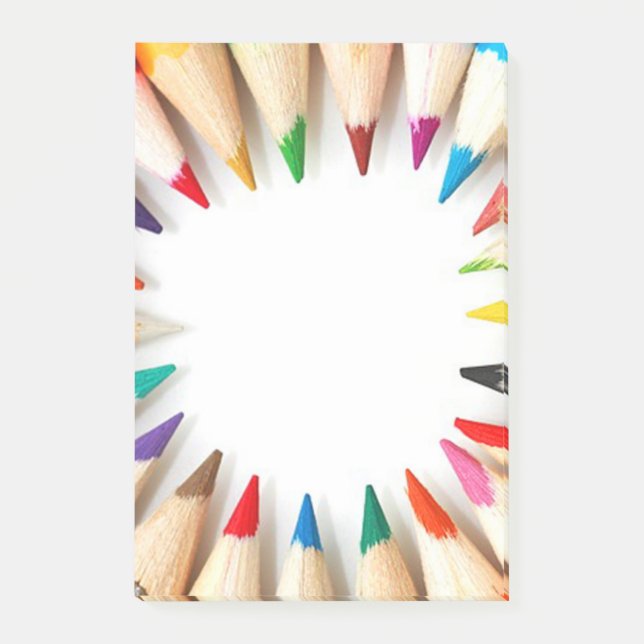 Notas Post-it® Lápices coloreados (Anverso)