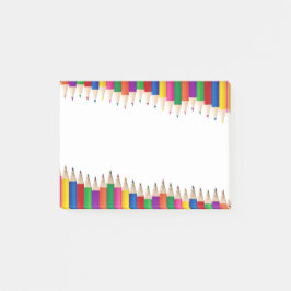Notas Post-it® Lápices de colores