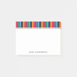 Notas Post-it® Lápices de Colores Personalizados con el Nombre de
