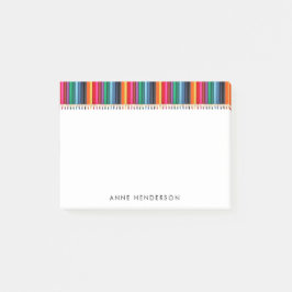 Notas Post-it® Lápices de Colores Personalizados con el Nombre de