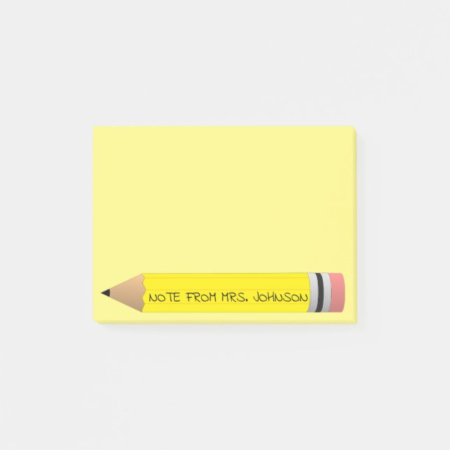 Notas Post-it® Lápiz amarillo (Anverso)