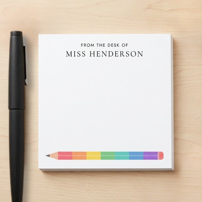 Notas Post-it® Lápiz Arcoíris de Agradecimiento para Maestros Per (Subido por el creador)