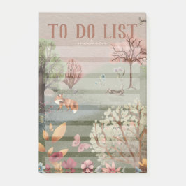 Notas Post-it® Lápiz de colores de la escena de Woodland singular