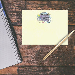 Notas Post-it® Lápiz del papel de máquina de escribir de las