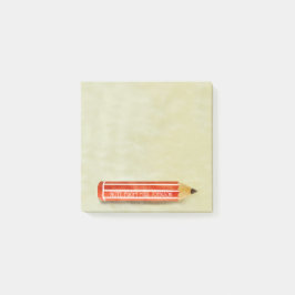 Notas Post-it® Lápiz del rojo de la acuarela