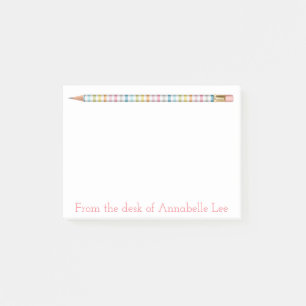 Notas Post-it® Lápiz en colores pastel tres