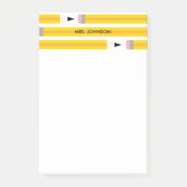 Notas Post-it® Lápiz moderno personalizado para maestros