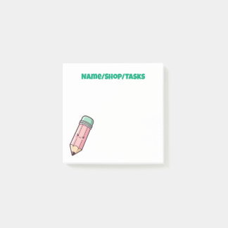 Notas Post-it® Lápiz Rosa Kawaii