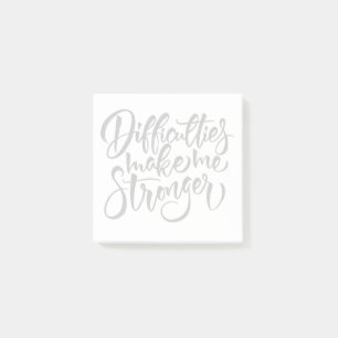 Notas Post-it® Las dificultades me hacen más fuerte