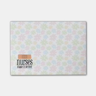 Notas Post-it® Las enfermeras lo hacen un vendaje mejor, lindo de