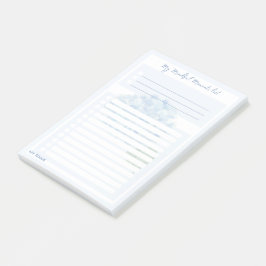 Notas Post-it® Las Flores De Hidrangea 'Mis Listas De Momentos Co