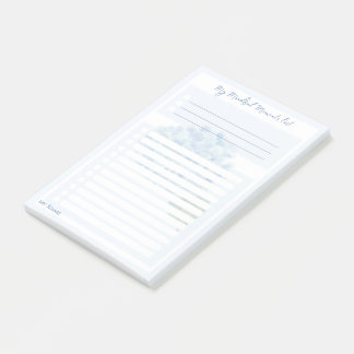 Notas Post-it® Las Flores De Hidrangea 'Mis Listas De Momentos Co