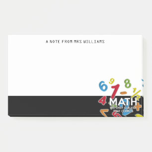 Notas Post-it® Las Matemáticas La Única Asignatura Que Cuenta