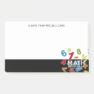 Notas Post-it® Las Matemáticas La Única Asignatura Que Cuenta