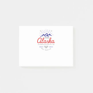 Notas Post-it® Las montañas de Alaska llaman, debo ir de color cl