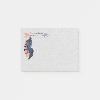 Notas Post-it® Las plumas Boho y la flecha personalizadas