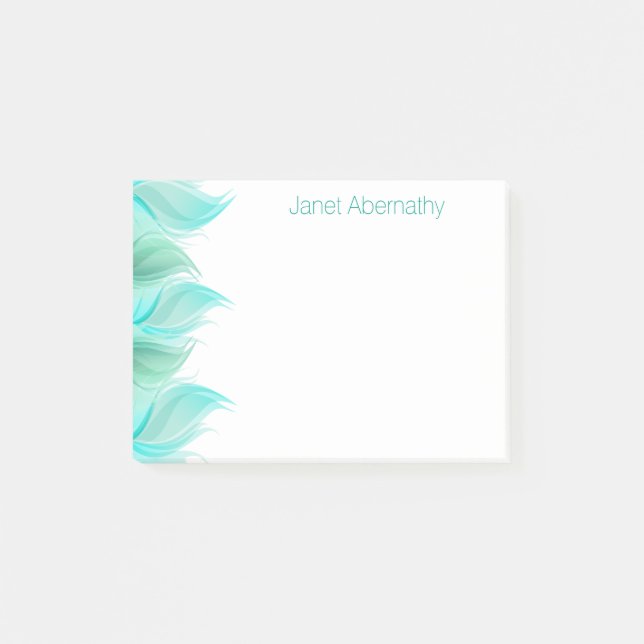 Notas Post-it® Las plumas de acuarela personalizadas (Anverso)