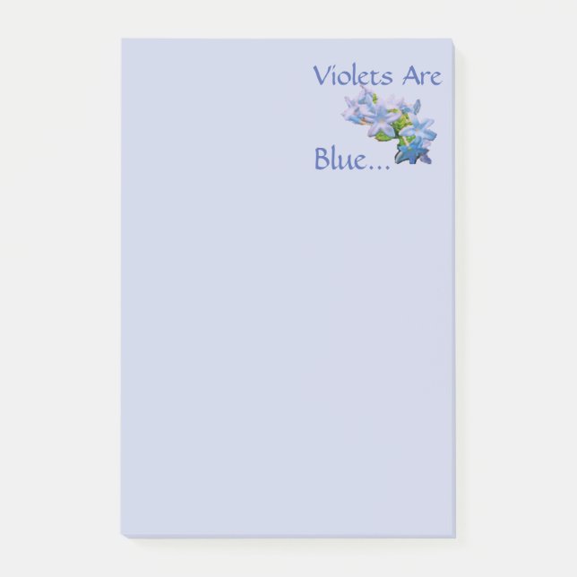Notas Post-it® Las Violetas Son Azules... (Anverso)