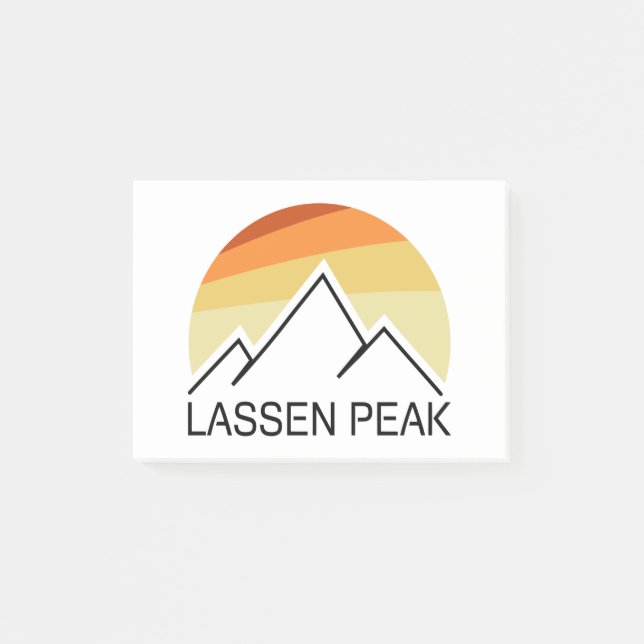 Notas Post-it® Lassen Peak California Retro (Anverso)