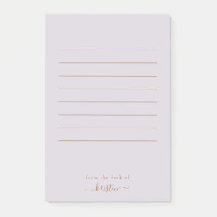 Notas Post-it® Lavanda de la mesa del Personalizado Llenado Grand