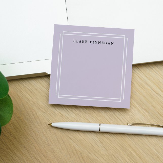 Notas Post-it® Lavanda de moda | Borde blanco personalizado (Subido por el creador)