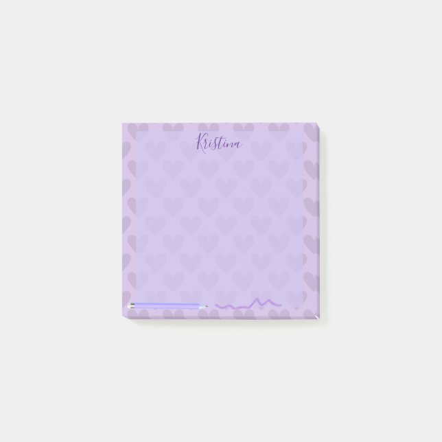 Notas Post-it® Lavanda de Moda pastel personalizada (Anverso)