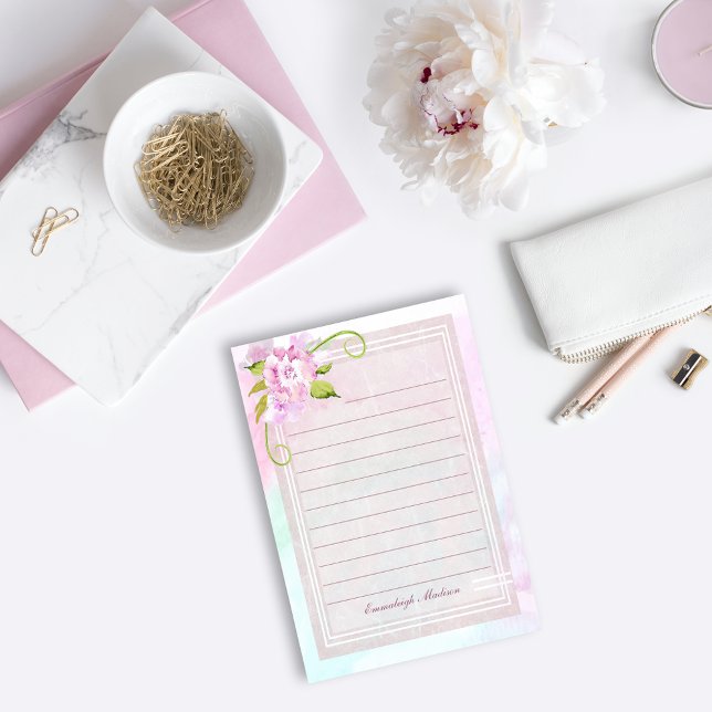 Notas Post-it® Lavender Floral rosa Feminine Personalizado (Subido por el creador)