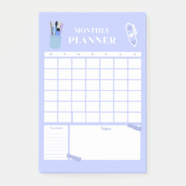 Notas Post-it® Lavender Monthly Planner Layout Art