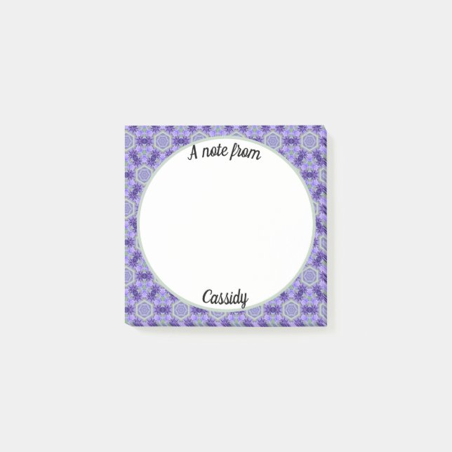 Notas Post-it® Lavender Purple Patterin (Anverso)