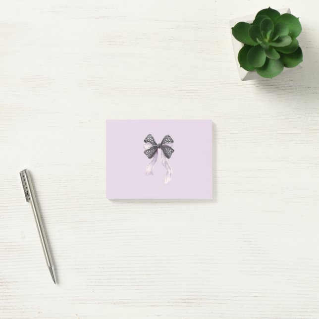 Notas Post-it® Lazo de lavanda negra (Oficina)