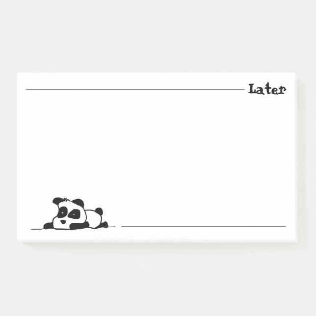 Notas Post-it® Lazy Panda (Anverso)