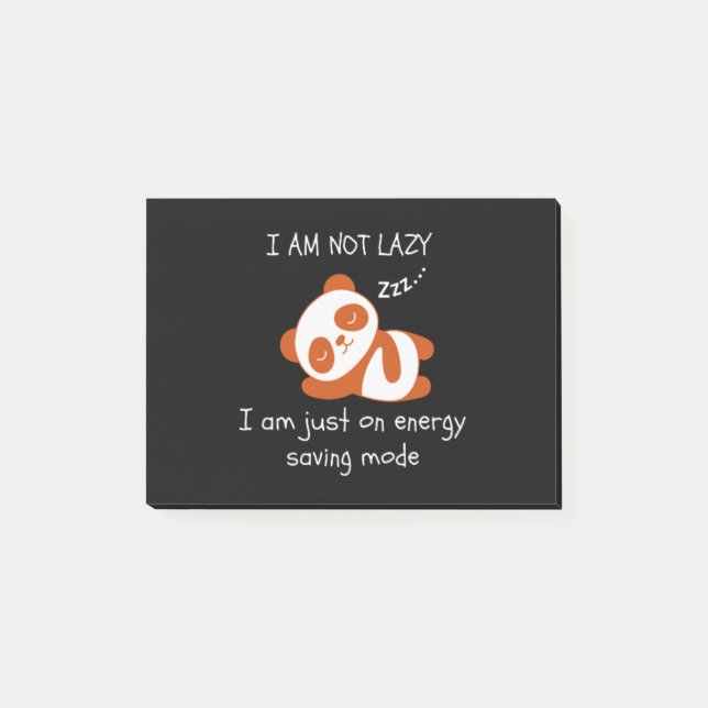Notas Post-it® Lazy Panda Funny (Anverso)