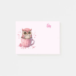 Notas Post-it® Lechuza rosada en una copa