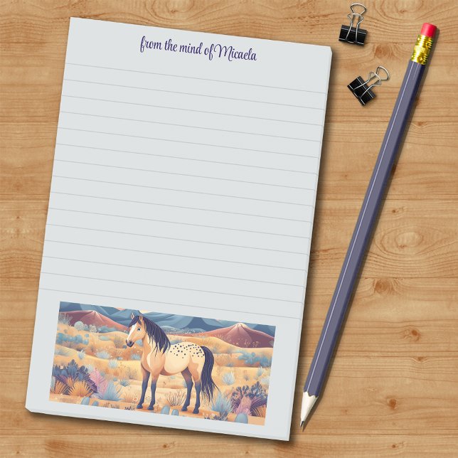 Notas Post-it® Lema personalizado del desierto del Chica del caba (Buckskin Horse Girl Desert Personalized Slogan Post-it Notes)