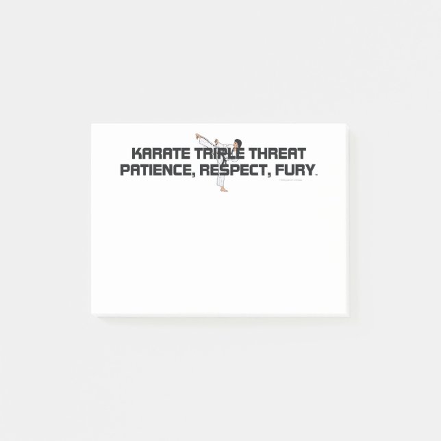 Notas Post-it® Lema SUPERIOR del karate (Anverso)