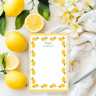 Notas Post-it® Lemon CUSTOM NOMBRE Cute TO-DO Lista de compras