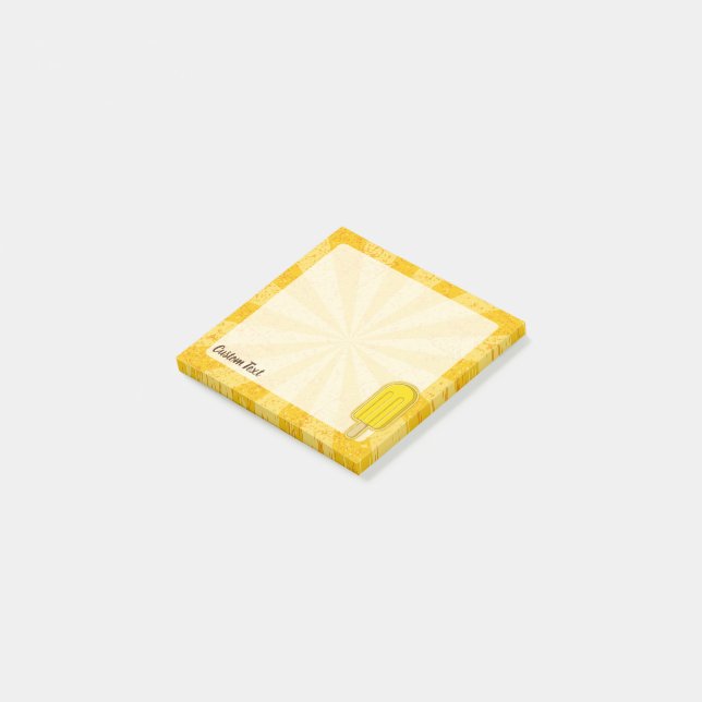Notas Post-it® Lemon Ice Cream Stick (En perspectiva)